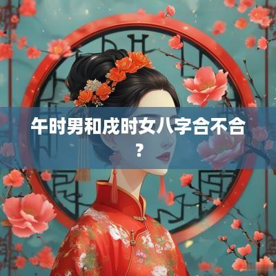 午时男和戌时女八字合不合？