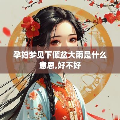 孕妇梦见下倾盆大雨是什么意思,好不好