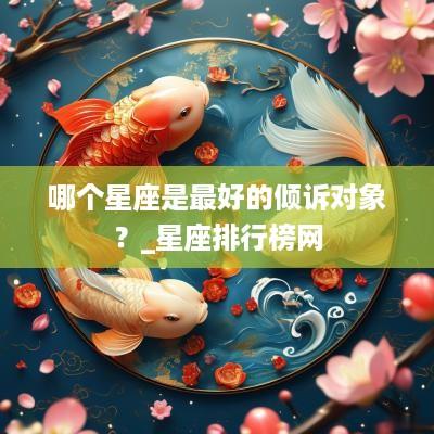 哪个星座是最好的倾诉对象？_星座排行榜网