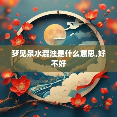 梦见泉水混浊是什么意思,好不好