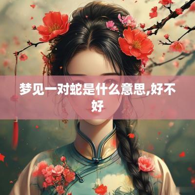 梦见一对蛇是什么意思,好不好
