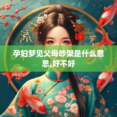 孕妇梦见父母吵架是什么意思,好不好