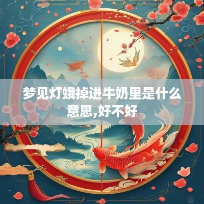 梦见灯蛾掉进牛奶里是什么意思,好不好