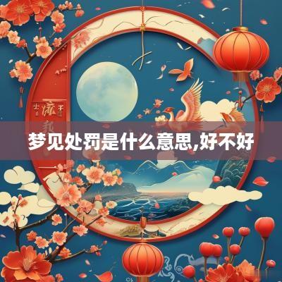 梦见处罚是什么意思,好不好