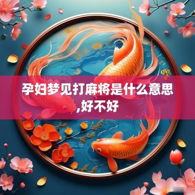 孕妇梦见打麻将是什么意思,好不好