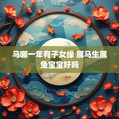 马哪一年有子女缘 属马生属兔宝宝好吗