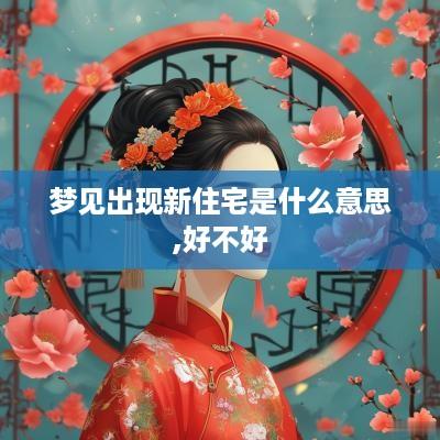 梦见出现新住宅是什么意思,好不好