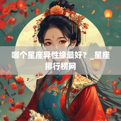 哪个星座异性缘最好？_星座排行榜网