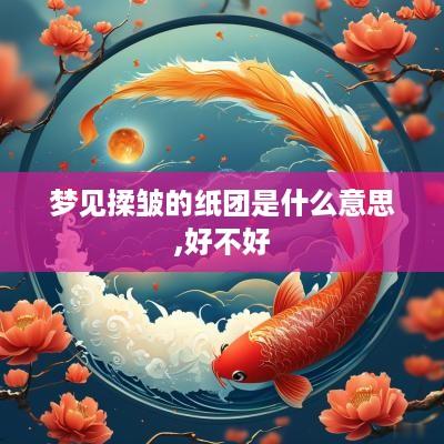 梦见揉皱的纸团是什么意思,好不好