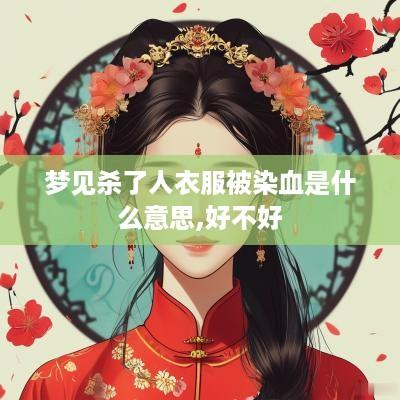 梦见杀了人衣服被染血是什么意思,好不好