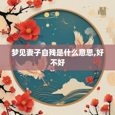 梦见妻子自残是什么意思,好不好