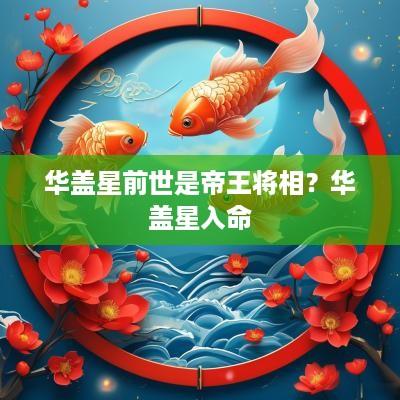 华盖星前世是帝王将相？华盖星入命