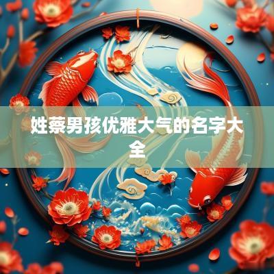 姓蔡男孩优雅大气的名字大全