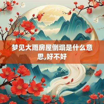 梦见大雨房屋倒塌是什么意思,好不好