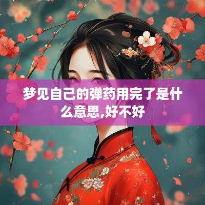 梦见自己的弹药用完了是什么意思,好不好
