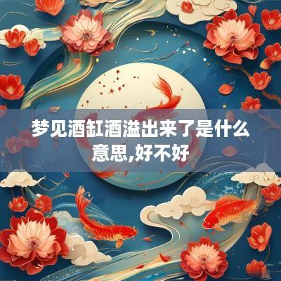 梦见酒缸酒溢出来了是什么意思,好不好