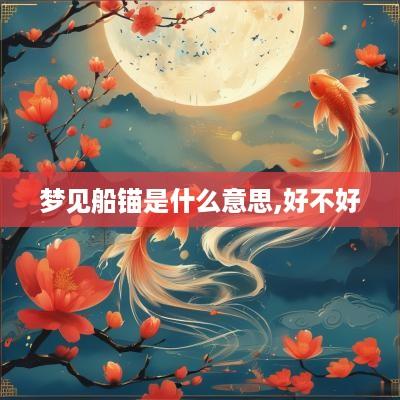 梦见船锚是什么意思,好不好