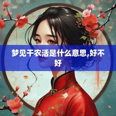 梦见干农活是什么意思,好不好