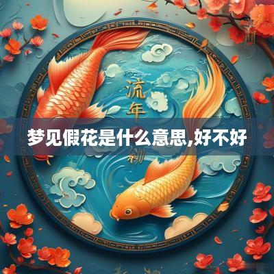 梦见假花是什么意思,好不好