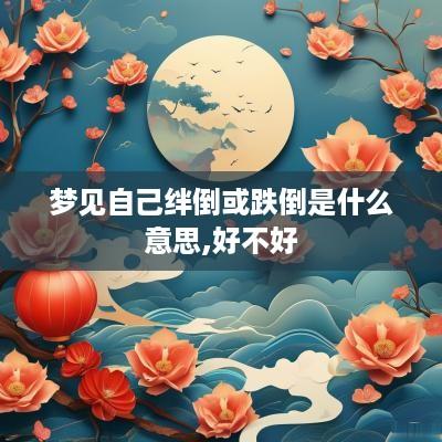 梦见自己绊倒或跌倒是什么意思,好不好