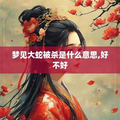 梦见大蛇被杀是什么意思,好不好