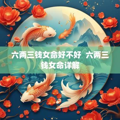 六两三钱女命好不好  六两三钱女命详解