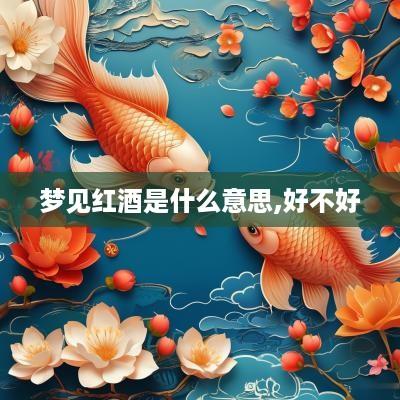 梦见红酒是什么意思,好不好