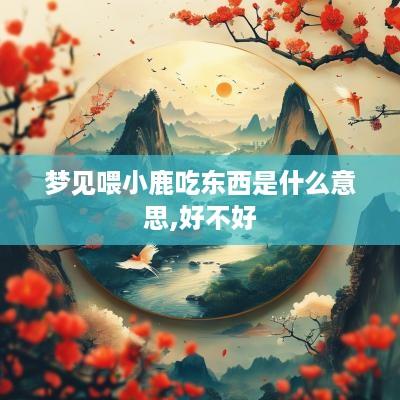 梦见喂小鹿吃东西是什么意思,好不好
