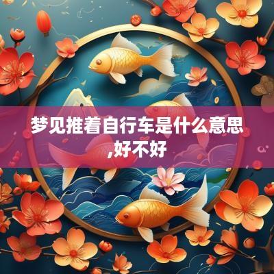 梦见推着自行车是什么意思,好不好