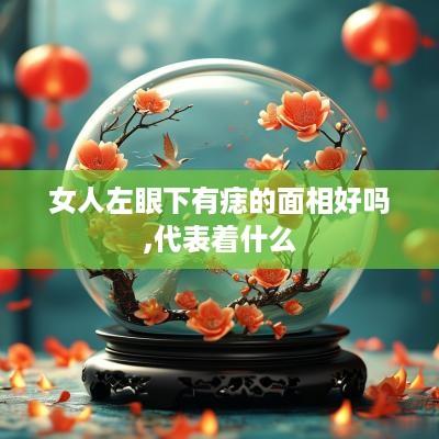 女人左眼下有痣的面相好吗,代表着什么