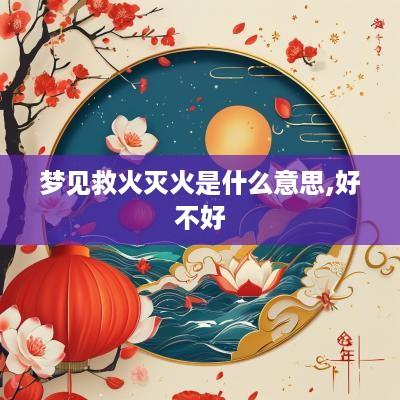 梦见救火灭火是什么意思,好不好