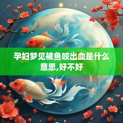孕妇梦见被鱼咬出血是什么意思,好不好