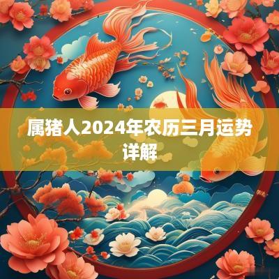 属猪人2025年农历三月运势详解