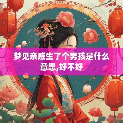梦见亲戚生了个男孩是什么意思,好不好