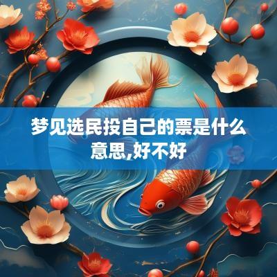 梦见选民投自己的票是什么意思,好不好