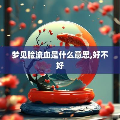 梦见脸流血是什么意思,好不好