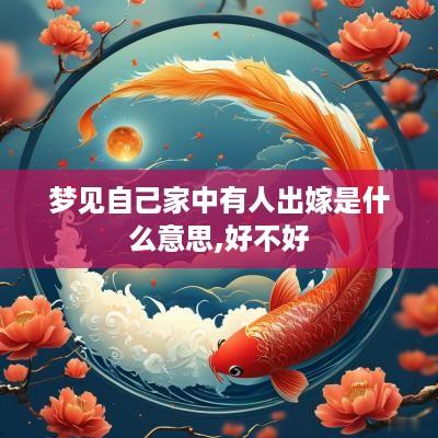 梦见自己家中有人出嫁是什么意思,好不好