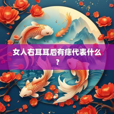 女人右耳耳后有痣代表什么？