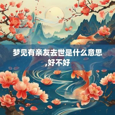 梦见有亲友去世是什么意思,好不好