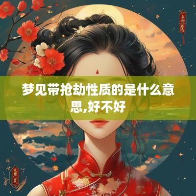 梦见带抢劫性质的是什么意思,好不好