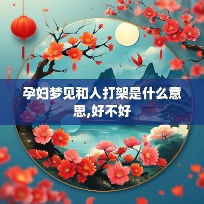 孕妇梦见和人打架是什么意思,好不好