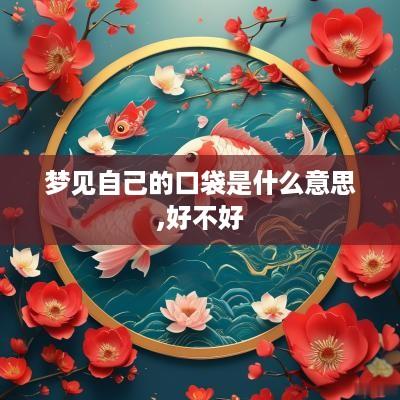 梦见自己的口袋是什么意思,好不好