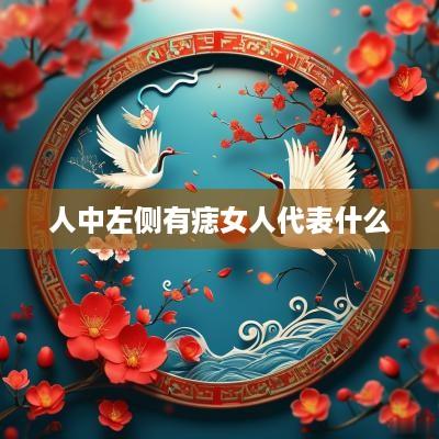 人中左侧有痣女人代表什么