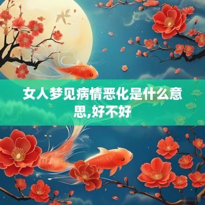 女人梦见病情恶化是什么意思,好不好