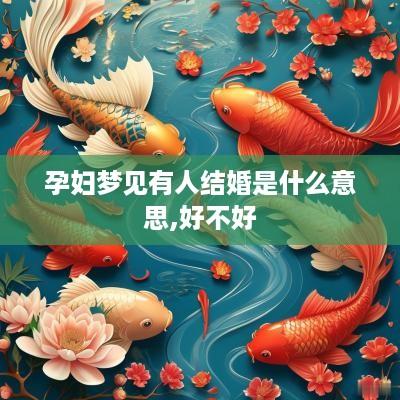 孕妇梦见有人结婚是什么意思,好不好