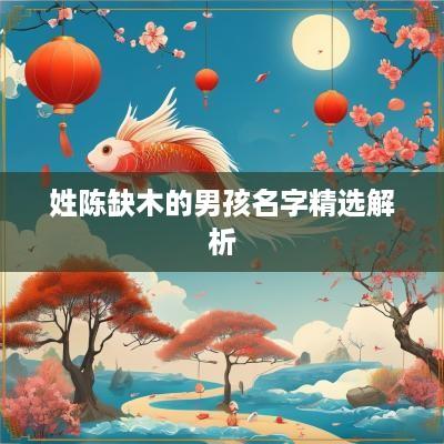 姓陈缺木的男孩名字精选解析