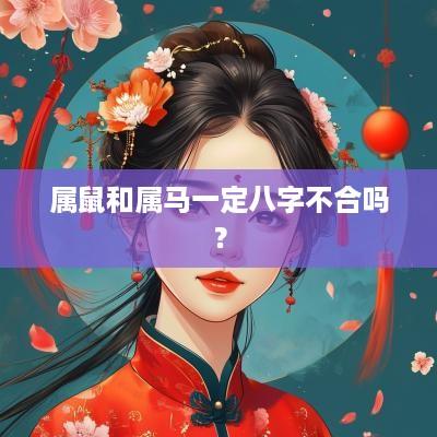 属鼠和属马一定八字不合吗? 属鼠和属马一定八字不合吗?