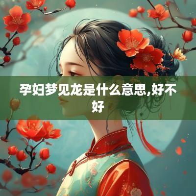 孕妇梦见龙是什么意思,好不好
