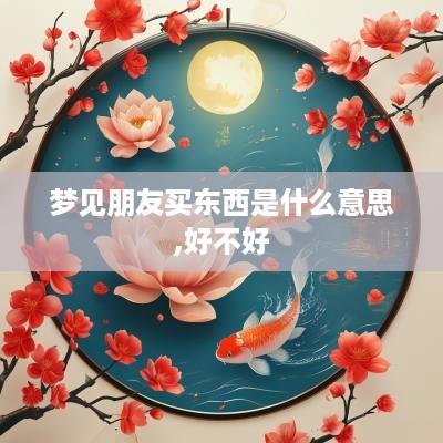 梦见朋友买东西是什么意思,好不好