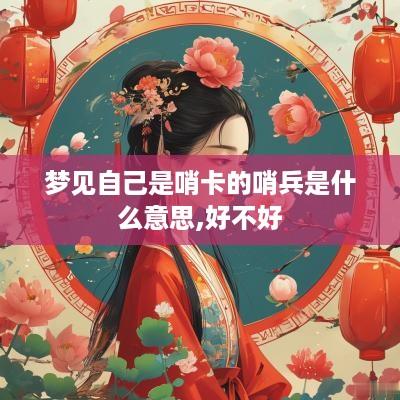 梦见自己是哨卡的哨兵是什么意思,好不好